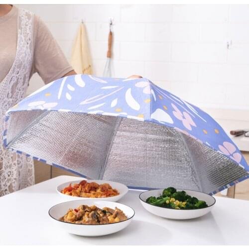 Foldable Storage Dust Cover Kitchen Storage Food Cover Home Accessories Aluminum Foil Insulation Meal Cover Kitchen Supplies