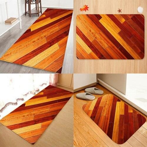 Solid wood board, floral print, flannel kitchen, bathroom mat