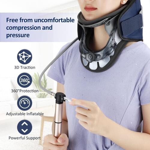 Neck Cervical Traction Device Adjustable Neck Stretcher Spine Corrector Neck Support Fatigue Relax Neck Massage