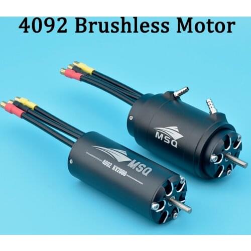 High Speed High Power 5500W MSQ 4092 Brushless Motor 1000KV / 2000KV Brushless Motor 4 Poles For RC Marine Boats
