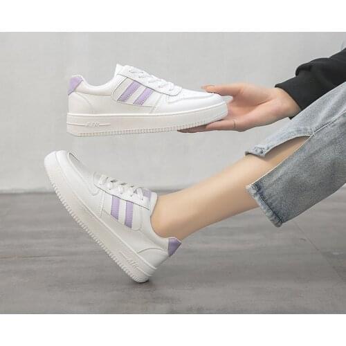 Little White Shoes Female 2021 New Autumn Street Style Trendy Shoes Student Sneakers Casual Sports Board Shoes Platform Shoes