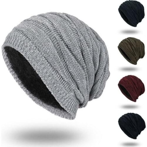 Winter Warm Unisex Women Men Hat Slouch Baggy Hat Beanie Ski Knitted Thick Cap Skullies