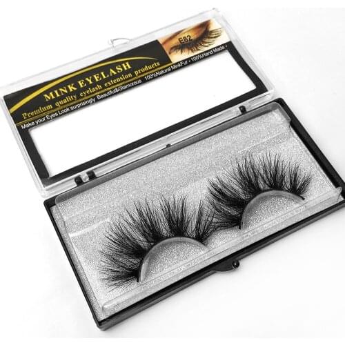 1 Pair 25mm 6D 100% Mink Hair Full Strip Eyelashes Extension Fluffy Wispies Natural Long Eye Lashes Handmade Eye Makeup T