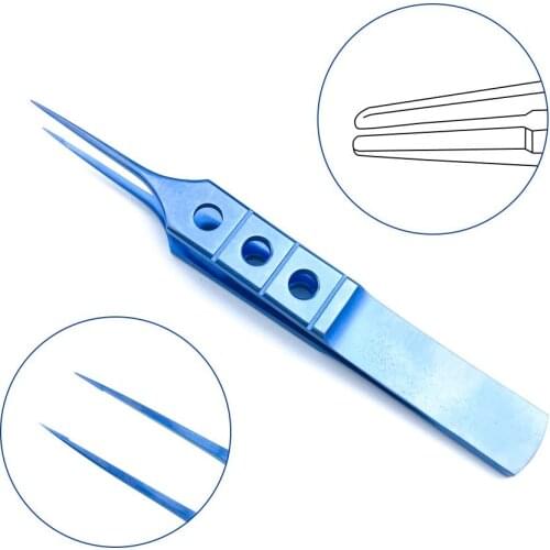 1pcs Straight Tying Forcep 85mm with 4.5mm tying platform Ophthalmic Tying Forceps microscope instrument