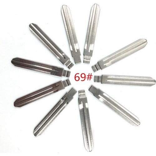 10pcs/lot Type 69# Metal Blank Uncut Flip KEYDIY/VVDI/JMD Remote Key Blade