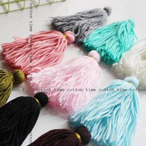 10pcs Yarn Tassel Quakey tassel 8cm dorp cotton mixed tassel craft making clothes keychain earring necklace accessory