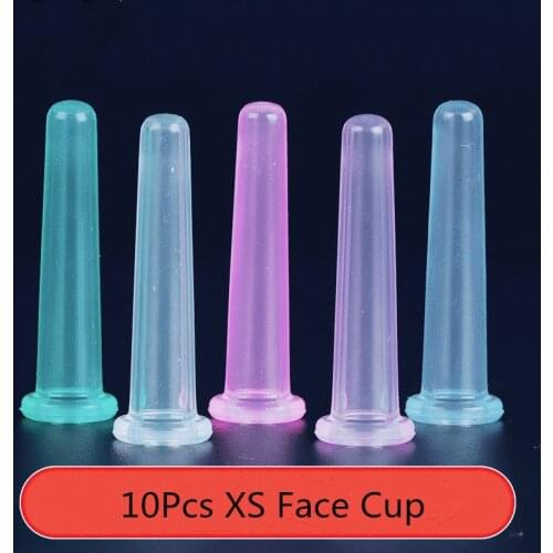 10pcs XS Cupping Cup Set Silicone Vacuum Face Cupping Massage Suction Cup Face Body Massager Relax Therapy for Face Cn(origin)