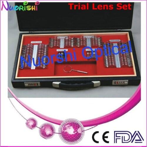 158L-JS 158pcs Optical Trail Lens Set Shiny Metal Rim Leather Case Packed Lowest Shipping Costs
