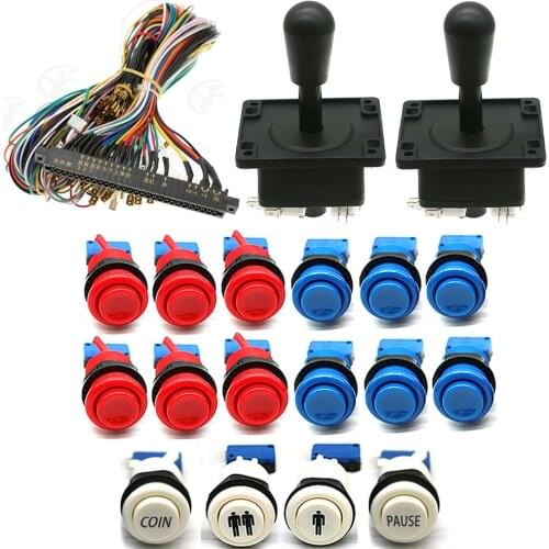 HAPP style Joystick American style push button Micro switch 28 pin jamma wire for DIY arcade game cabinet kit Part