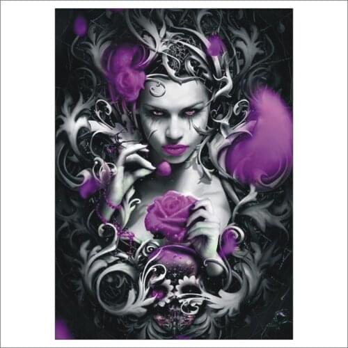 3D DIY Diamond Girl Flower Azimuth Diamond Embroidery Mural Home Decoration Cross Stitch Set Mural Gift T056