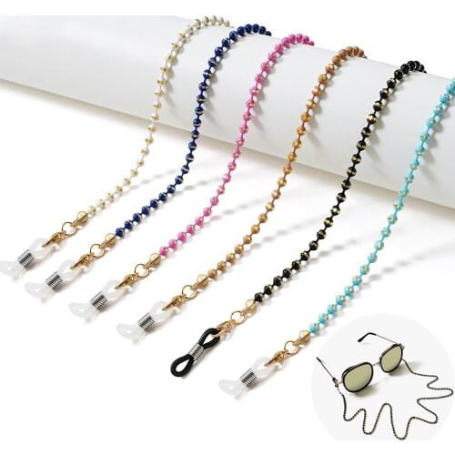 50/70/76/79CM Fashion Beaded Eyeglasses Chain Necklaces Reading Glasses Chain Lanyards Eyewear Glasses Holder Cord Neck Straps