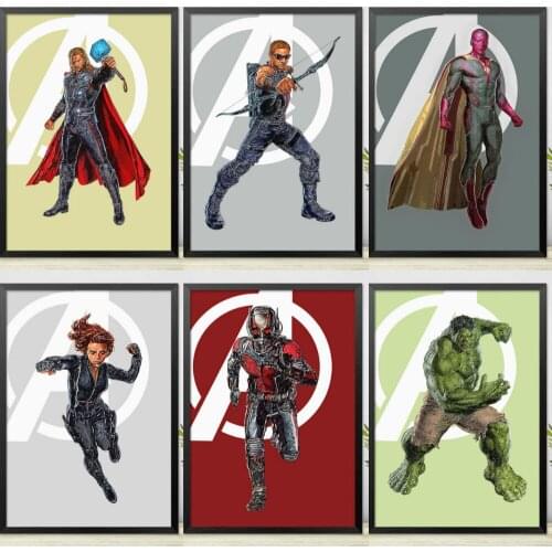 5D Diamond Painting Marvel Avengers Movie Captain America Iron Man Hulk Diamond Embroidery Mosaic For Friends Family Diamond Art