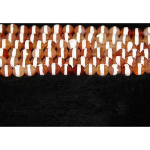 10mm Orange Smooth Mystical Tibetan Necklace Spherical Beads Tibetan Ball Dzi Beads Loose Gems Stone Beads Tibetan Gate Beads