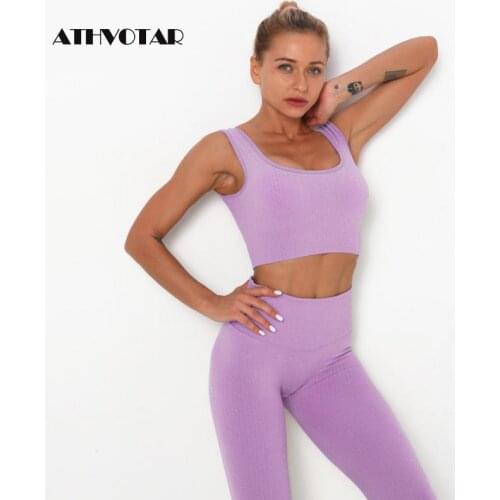 ATHVOTAR Push Up Bra For Women High Waist Solid Bras Fitness Seamless Running Sport Workout Training Sexy Gym Slim Breathable Br