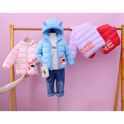 2021 Childrens Winter Jackets Warm Down Cotton Coat for Girls Autumn Hooded Long Sleeve Toddler Snowsuits Kids Parkas