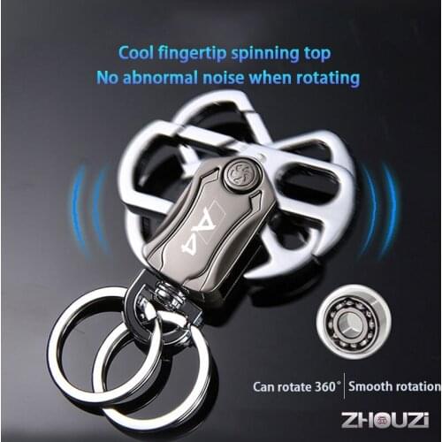 DIY Multifunction Car Keychain Key Ring Beer Opener Fidget Spinner For Audi A4 B8 B9 B7 B6 B5 8D 8E 8H 8K Car Accessories