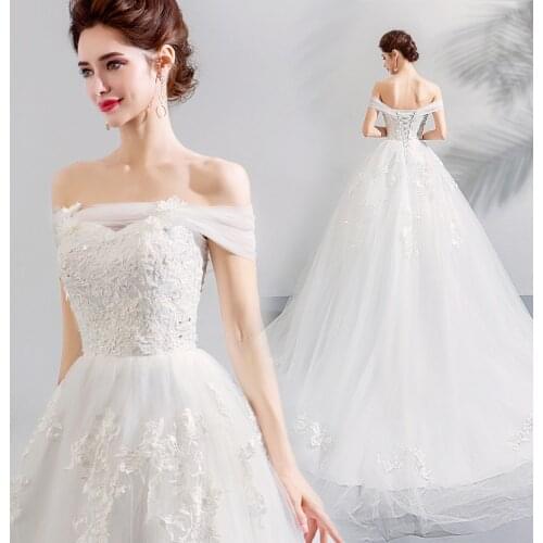 Doubleround Wedding Dresses With A Train