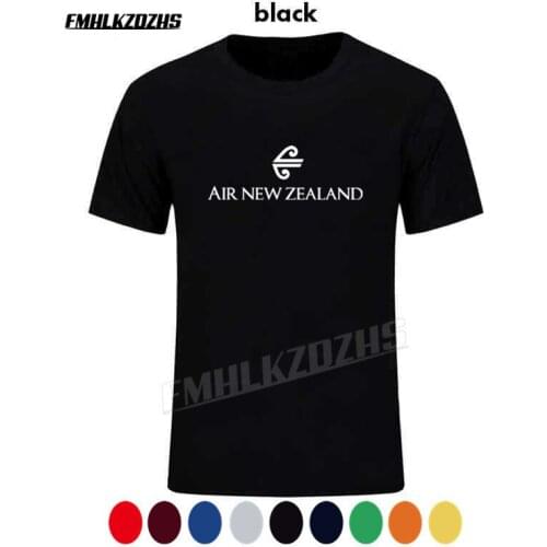Air New Zealand Logo Mens creative T-shirt, brand fashion cotton top with short sleeves, high-quality flying Tshirt H146