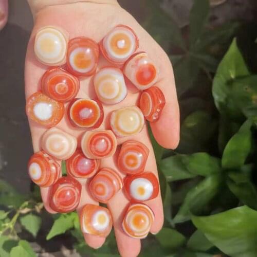 104pcs/lot Rare natural agate eyeballs red round rectangle stripes clear beautiful unique DIY materials wholesale