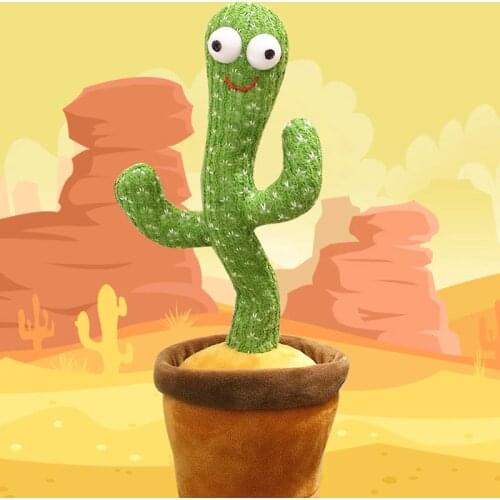 Cactus Plush Toy Electronic Vibration Dancing Toy With Singing Cute Dancing Cactus Early Childhood Education Toy Birthday Gift