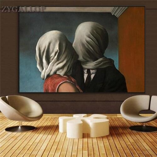 Rene Magritte The Lover Canvas Painting Surrealism Famous Paintings Canvas Wall Art Posters And Prints Home Decor Wall Pictures