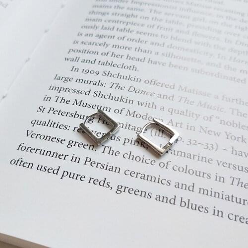 WTLTC 925 Sterling Sliver Square Tiny Huggie Hoop Earrings Geometric Small Helix Cartilage Earrings Minimalist Mini Hug Earrings