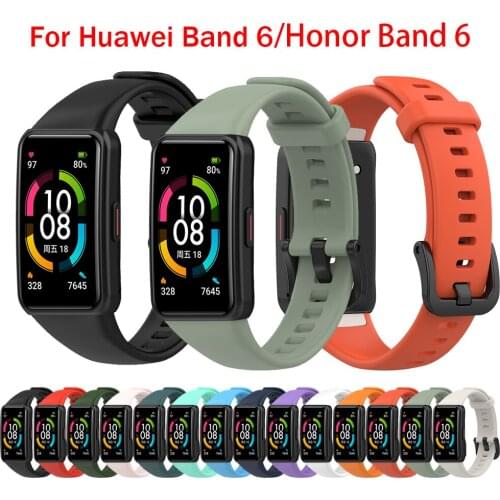Soft Silicone Wrist Strap For Huawei Honor Band 6 Smart Accessories Wristband Strap For Honor Band 6 Bracelet Replacement Belt