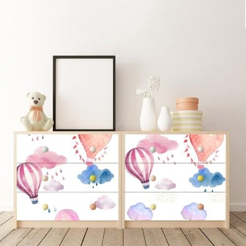 Balloon Girl Cartoon Furniture Decal Wallpaper Living Room Adhesive Wall Paper Waterproof Wall Sticker for Children Room