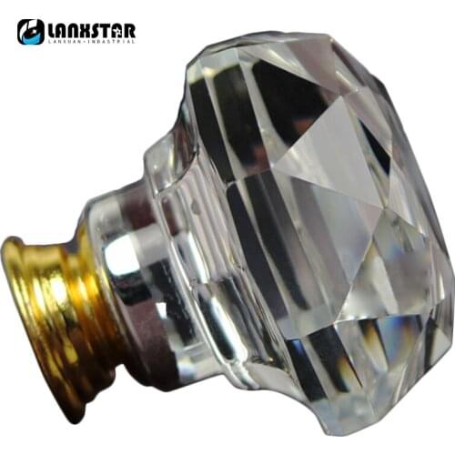 New Times K9 Crystal Diamond Shape Cabinet Knobs Used Pull Handle Doorknob