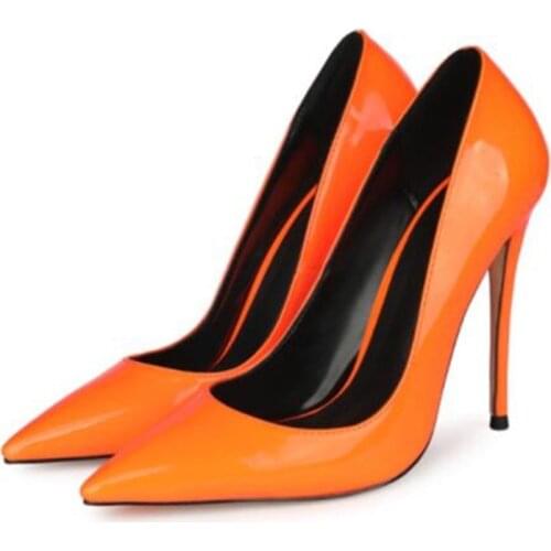 SHOFOO shoes.Fashion womens shoes. About 12 cm high heels. Stiletto shoes. Pointed toe pumps.SIZE:35-46