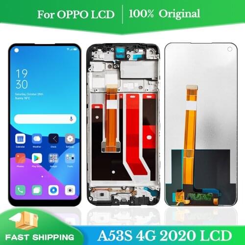 Original Black 6.5 inch For Oppo A53S 2020 LCD Display Touch Screen Digitizer Assembly Replacement For Oppo A53S 4G lcd