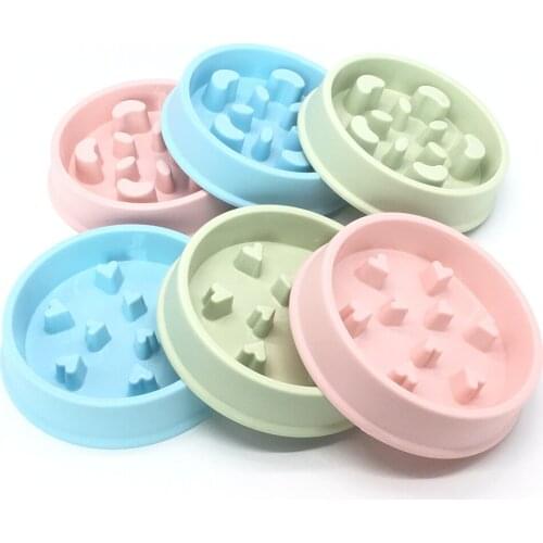 Pet Feeder Portable Feeding Food Bowls Puppy Dog Cats Slow Down Eating Feeder Dish Bowl Prevent Obesity Dogs Bowl Accessories