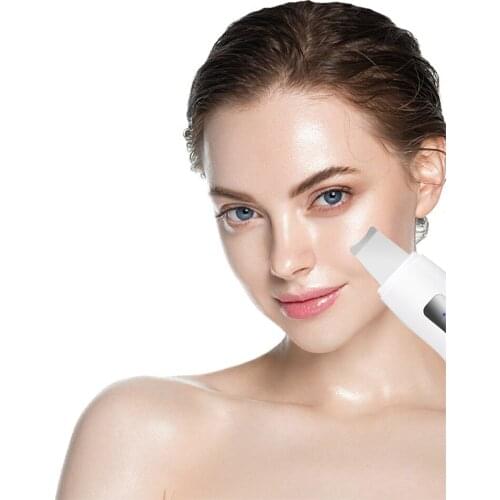 Ultrasonic Skin Scrubber Peeling Shovel Ion Acne Blackhead Remover Face Lifting Facial Massager 5 Modes Deep Cleaning Machine