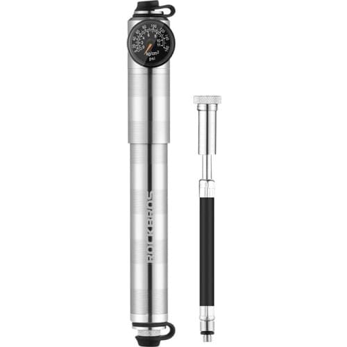 Bike Pump High Pressure Aluminium Alloy CNC Dustproof Barometer AV/FV Ultralight Portable Inflater Bicycle Accessories