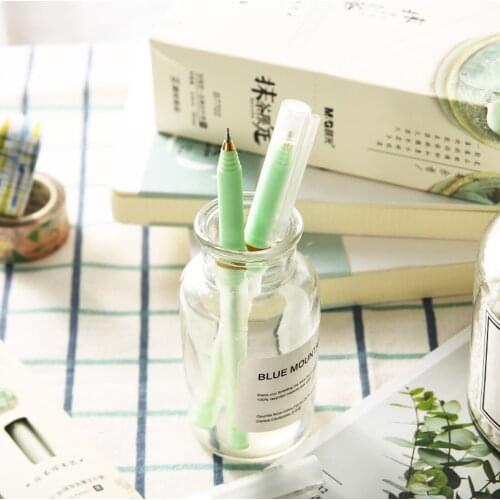 High Quality New Gel Pen Small fresh Matcha Gel ink Pen 0.5mm Black ink Neutral Pen Business Pens Office School Supplies 3pcs