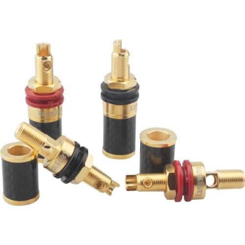High-end HIFI carbon fiber pure copper terminal posts copper speaker amplifier speaker terminal posts audio Short posts