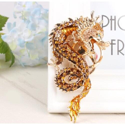 Zodiac Chinese Long Dragon New Cute Crystal Charm Pendant Purse Bag Car Key Ring Chain Wedding Party Creative Gift