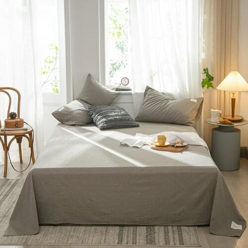 1pc Cotton and linen yarn-dyed printing sheets Soft Bedding Luxury Home Textile Single Double Queen King Size Bedding Covers