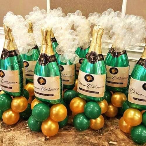 1pc new style large wine glass wine bottle aluminum foil balloons round beer cartoon shape balloon birthday party wedding party