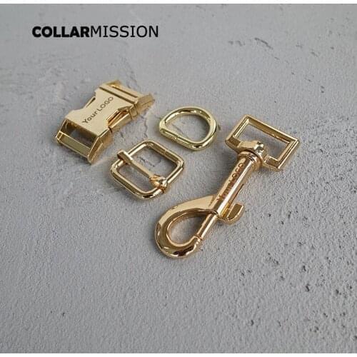 100pcs/lot (metal buckle+adjust buckle+D ring+metal dog clasp/set) DIY dog collar 20mm buckle 8 colors provide engraving service
