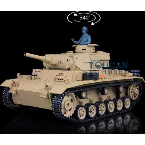 2.4G Heng Long 1/16 Scale 6.0 Plastic German Panzer III H RTR RC Tank Model 3849 TH12551