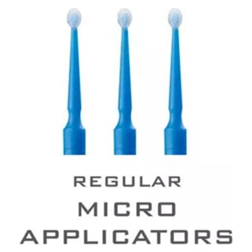 200Pcs Dental Disposable Micro Applicator Brush Bendable 2.5mm Regular Blue