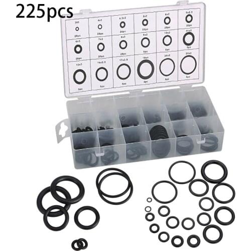 225 Pcs Rubber O Ring Oring Seal Plumbing Garage Sealing Assort Set Kit Rubber Gasket Home Plumbing Fixtures Seal Kit