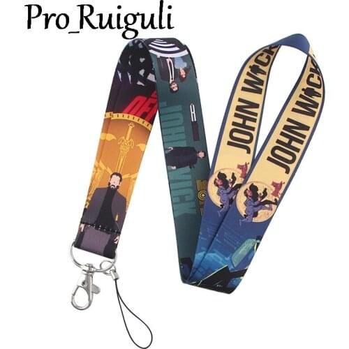 30pcs John Wick Classical Style Lanyard For keys The 90s Phone Working Badge Holder Neck Straps With Phone Hang Ropes webbings