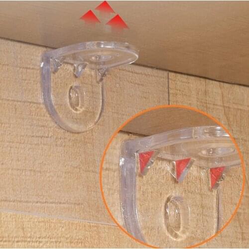 4Pcs/8Pcs Plastic Shelf Support Clips Adhesive Pegs Closet Cabinet Shelf Support Clips Wall Hanger For Kitchen Bathroom Wardrob