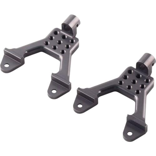 4pcs Metal Silver Front&Rear Shock Absorber Mount for 1/10 RC Crawler Car AXIAL SCX10 Upgrade Parts