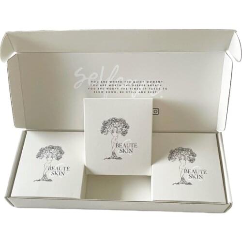 500pcs Custom Logo Cardboard Cartons Shipping Mailer Box Cosmetic Set Cosmetics Mailing Corrugated Packaging Boxes