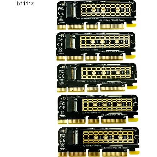 5PCS M.2 NVME Adapter M.2 M2 NVME PCIE to M2 Adapter PCI Express X16 X8 X4 Raiser SSD M.2 PCI-E Expansion Card for 2230-2280 SSD