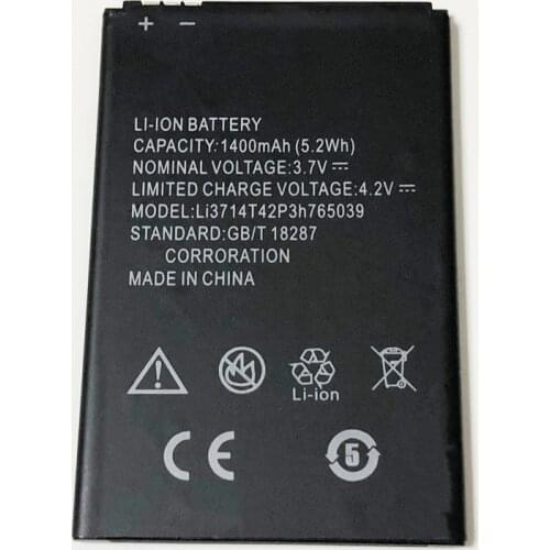 3.7V 1400mAh Li3714T42P3h765039 For ZTE AF3 AF5 Blade A3 Blade A5 Blade C341 T220 T221 T230 Battery