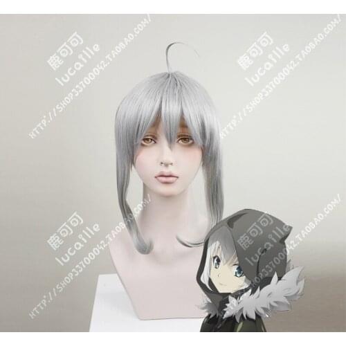 Anime Lord El-Melloi II Case Files Gray Cosplay Wig Silver Gray Mixed Smoky Gray Heat Resistant Synthetic Hair Wig + Wig Cap